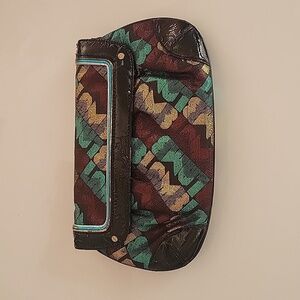 L.A.M.B. Gwen Stefani- Y2K Vintage Metallic Monogram Clutch